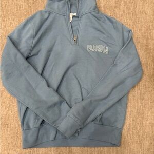 Blue Half-Zip Sweater